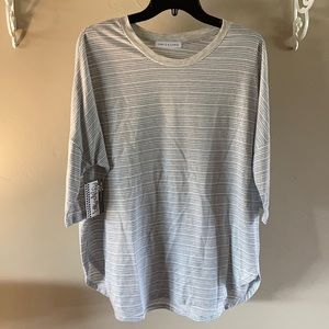 Large light blue and gray dolman NWT Chris & Carol